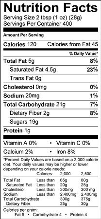 Okie Dokies (G0732) Nutritional Information