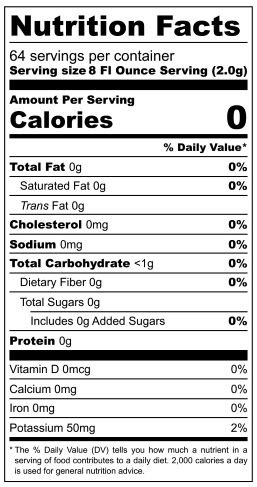Vanilla Cream Golden Choice Sugar Free Beverage Mix (GC80568S) Nutritional Information